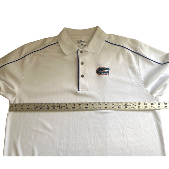PGA Tour White Polo With Florida Gators Logo, Size Large - Picture 5 of 8